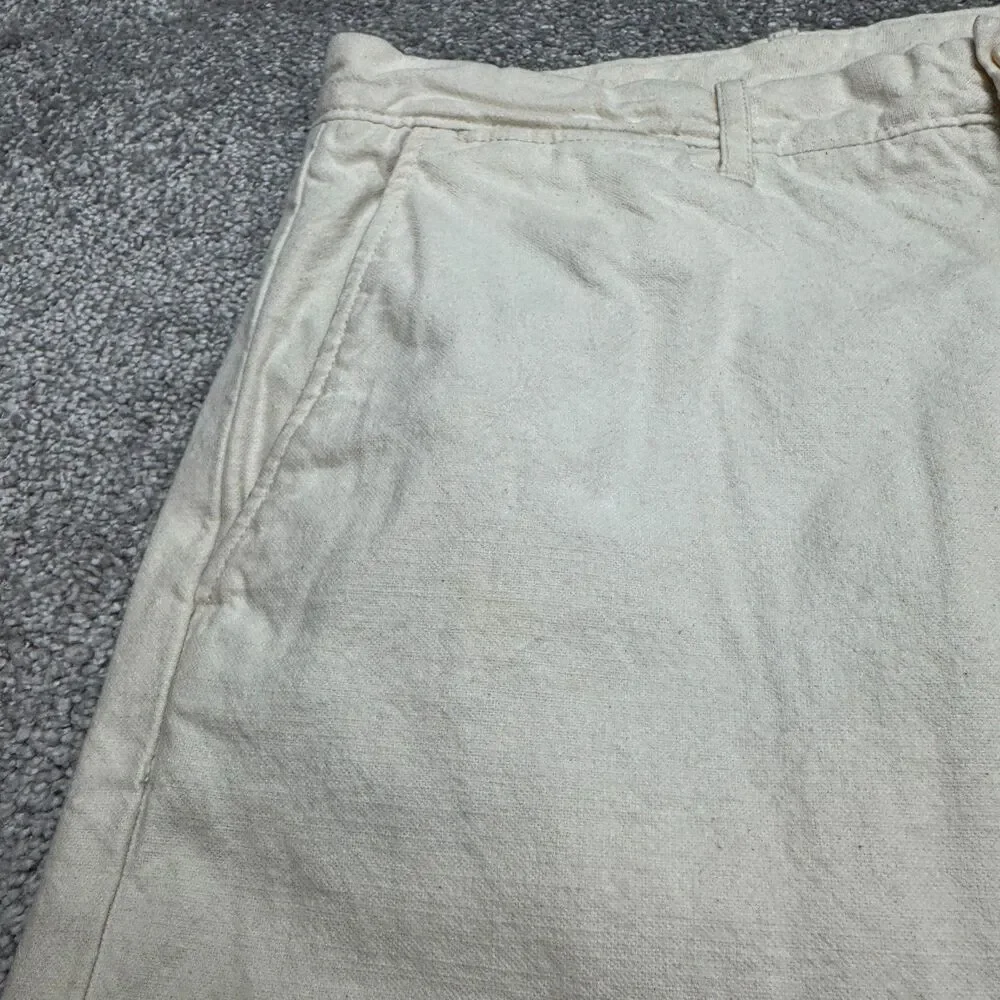 J.Crew 484 Slim Fit Chino Pants Mens 31x32 Cream Straight Leg Flat Front Cotton